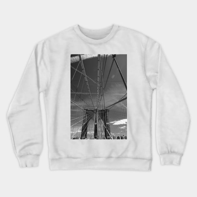 Brooklyn Bridge Abstract Crewneck Sweatshirt by Degroom